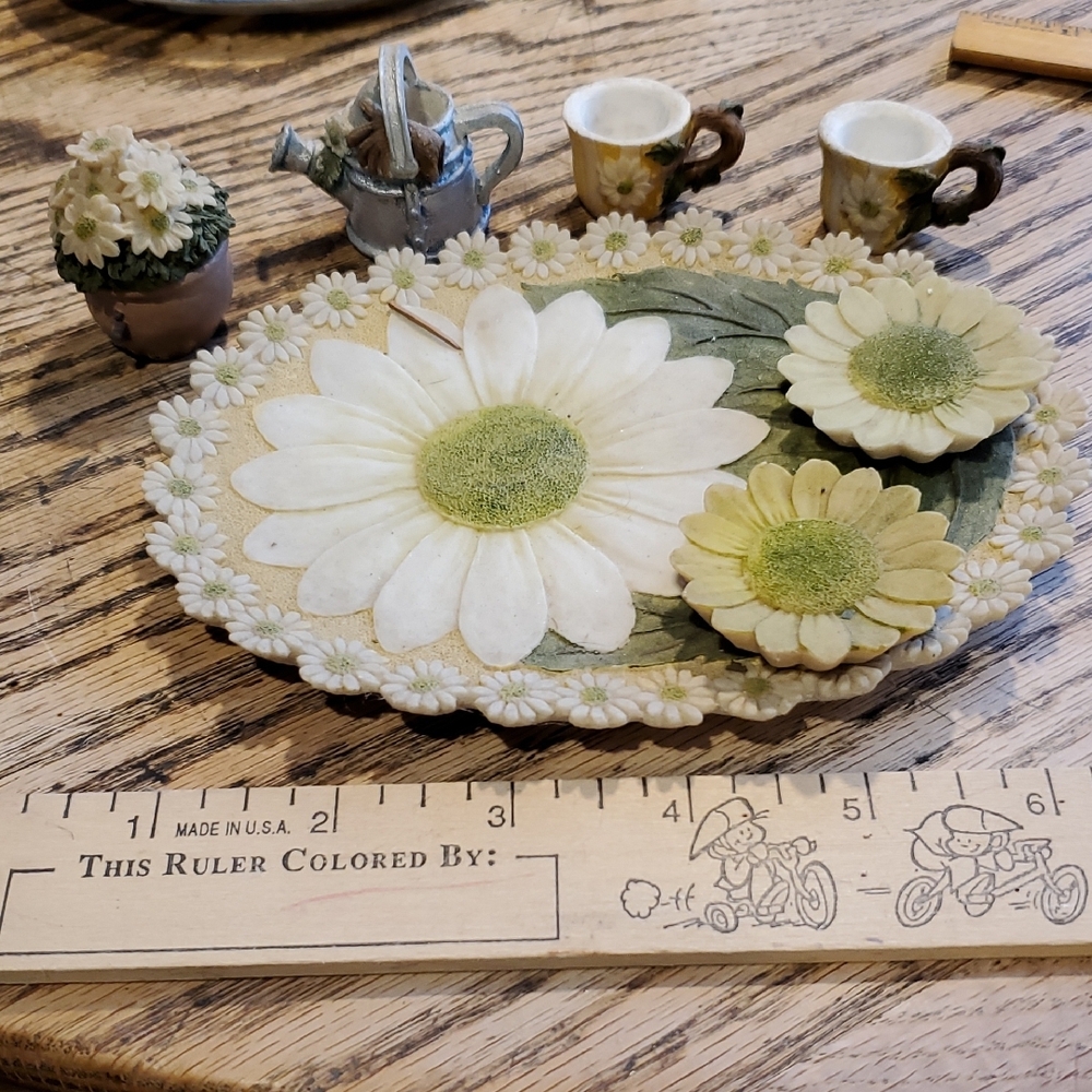 Floral Tea Set with Sunflower Design - Picture 4 of 4